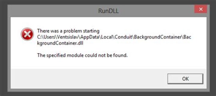 How to resolve BackgroundContainer.dll error on startup?