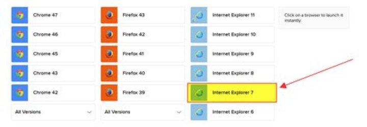 How to run Internet Explorer 7 on Windows 10