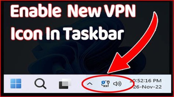 How to show VPN active Icon in the Taskbar Notification Area?