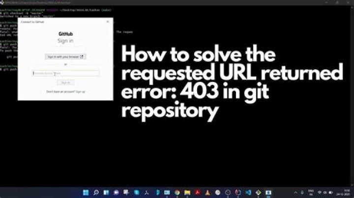 How to solve the requested URL returned error: 403 in git repository