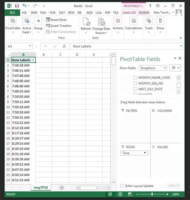 How to sort time column by value instead of alphabetically