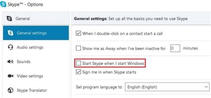 How to stop Skype from starting automatically when booting Windows 10?