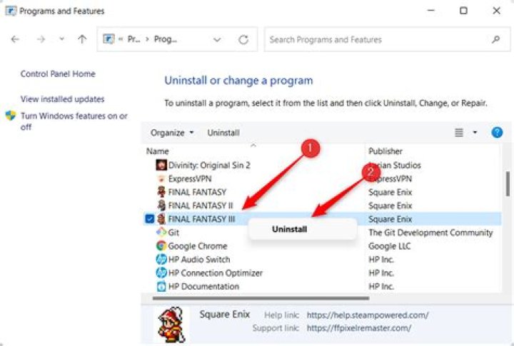 How to uninstall a program whose content already deleted?