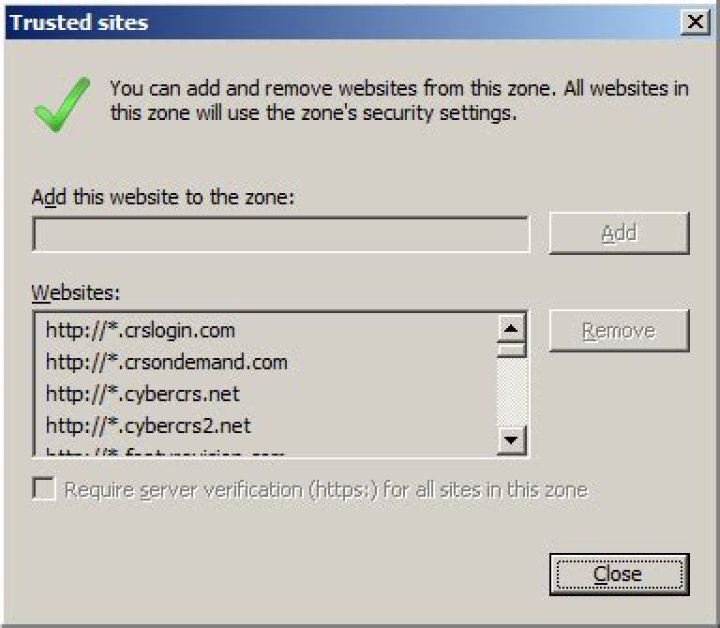 How to view all IE Trusted Sites when security settings are managed?