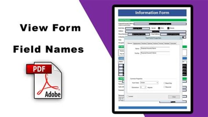 How to view form field names in a pdf document
