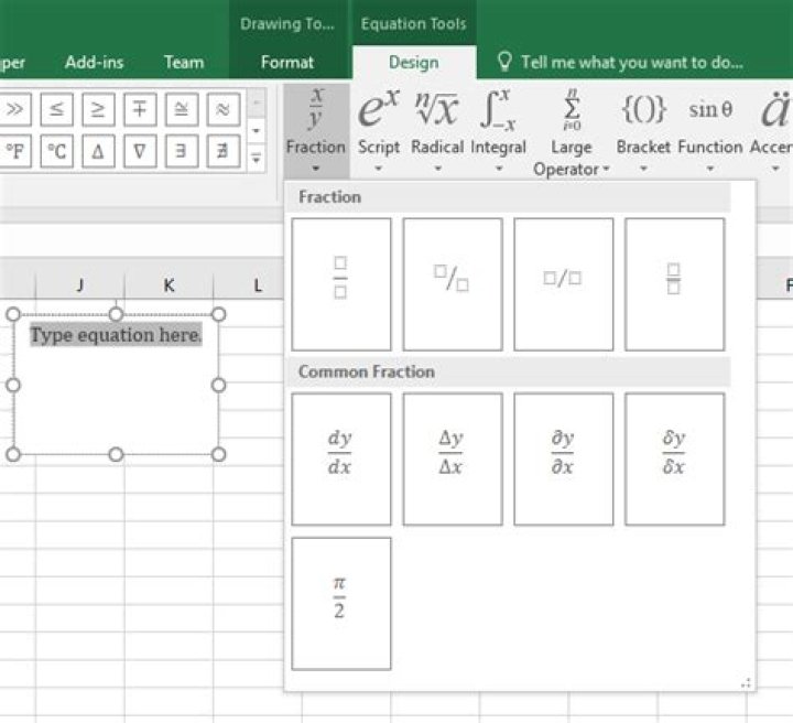 How to write a fraction in Microsoft Excel?