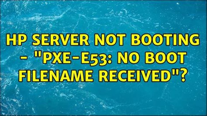 HP Server not booting - 