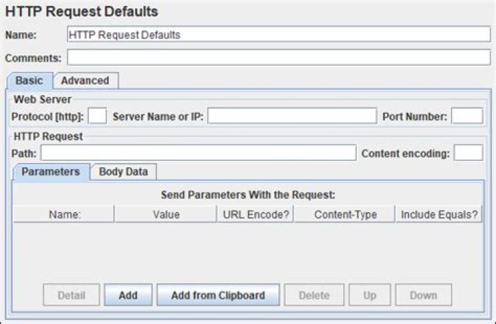 HTTP Request Defaults