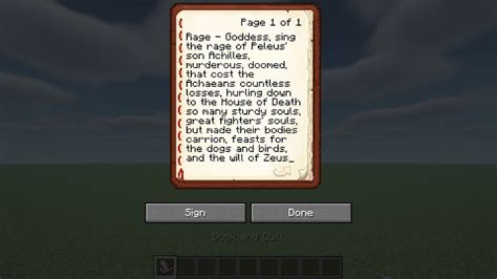 I can't write in a book and quill