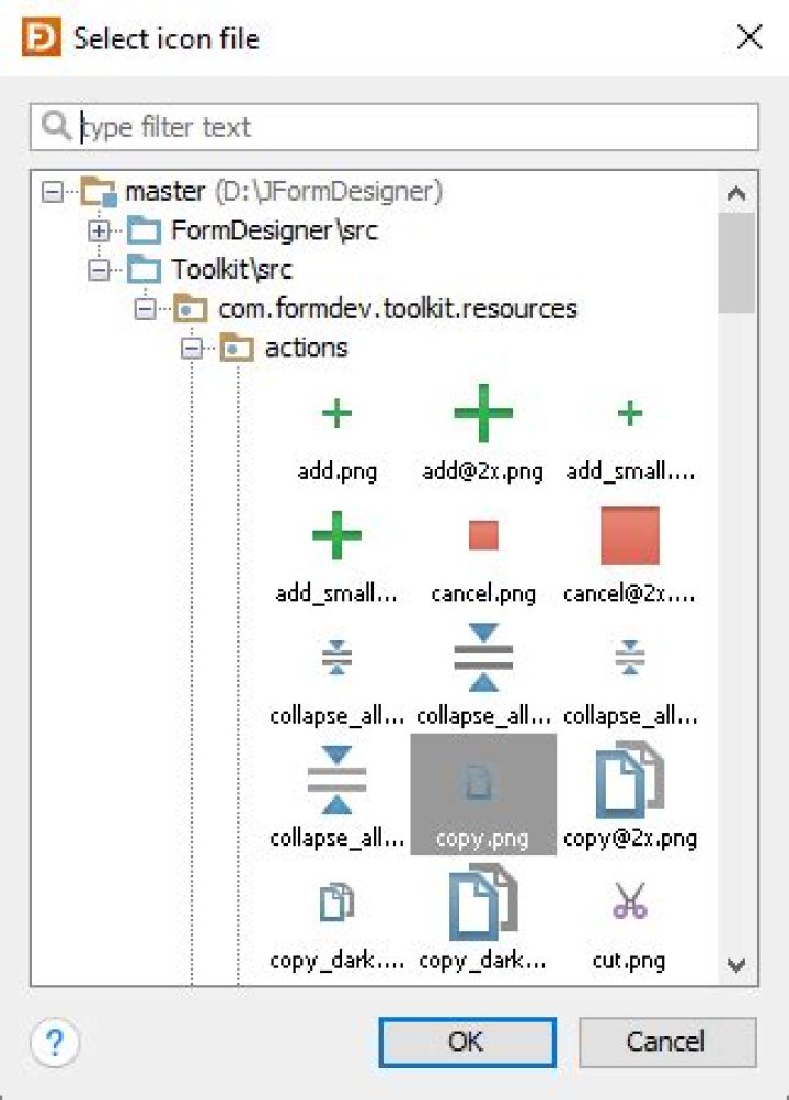 Icon chooser dialog