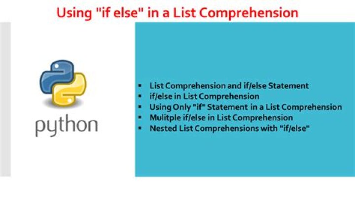 if/else in a list comprehension
