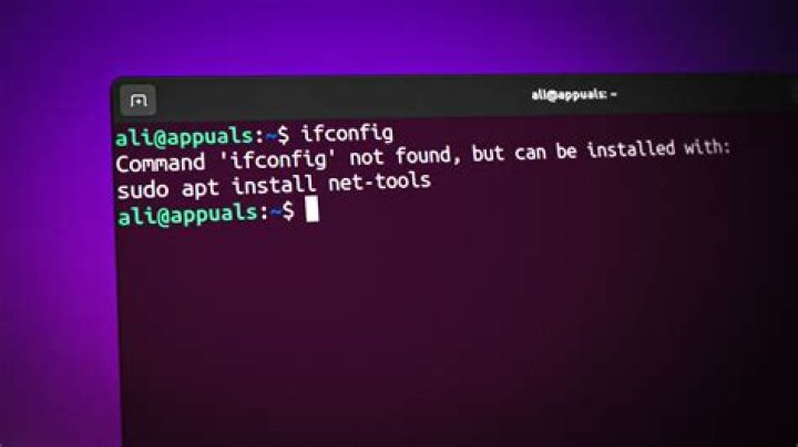 ifconfig: command not found