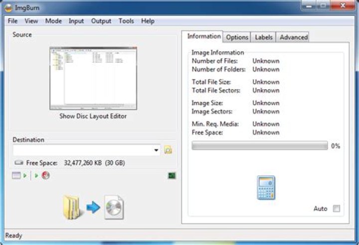 ImgBurn - Advanced - Create Bootable Disc