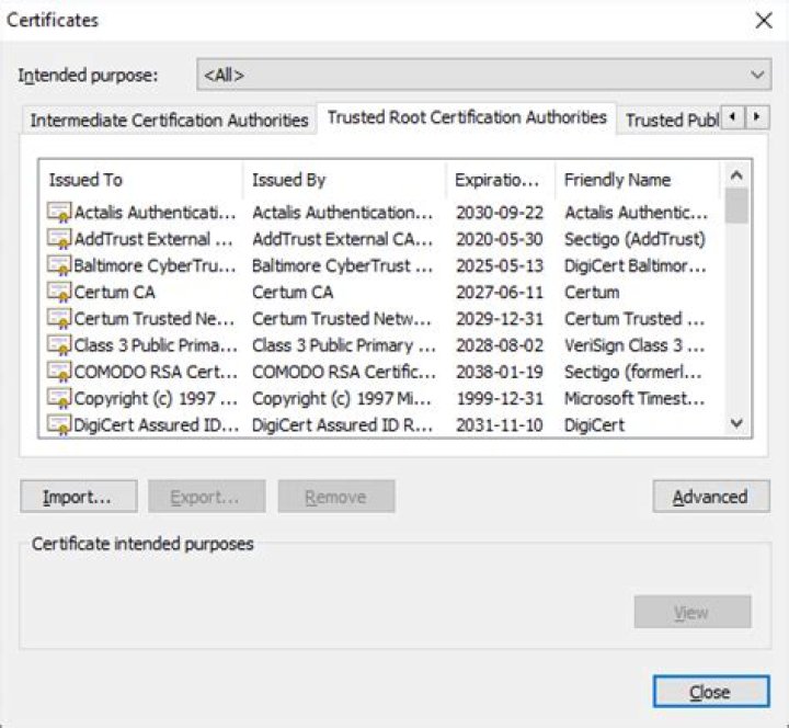 Import certificates using command line on Windows