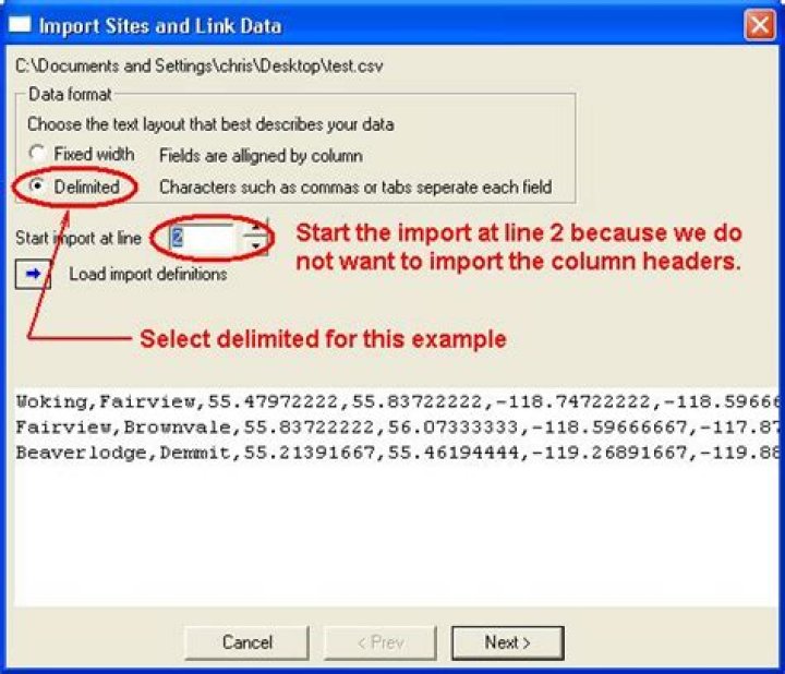 Import links from text input