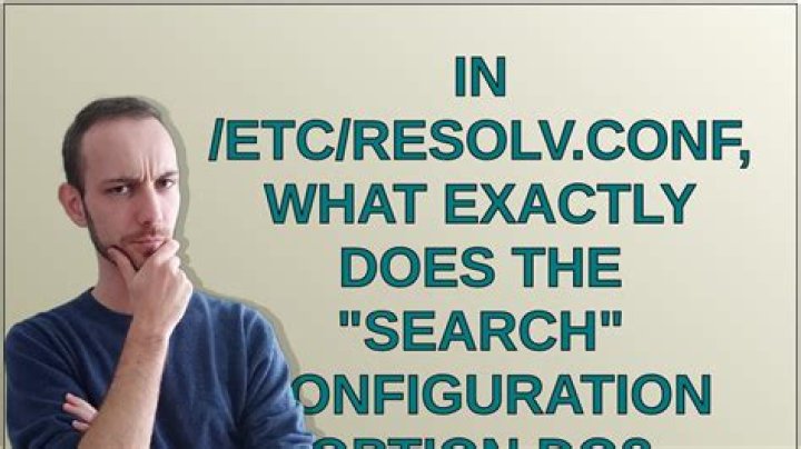 In /etc/resolv.conf, what exactly does the 