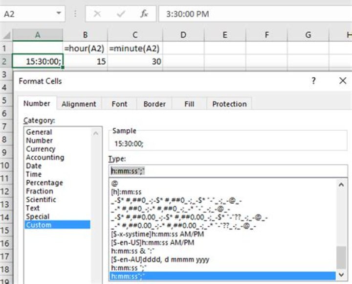 In Excel sheet I want to add semicolon to a cell that time format is HH MM SS