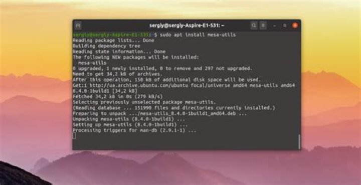 Install mesa-utils