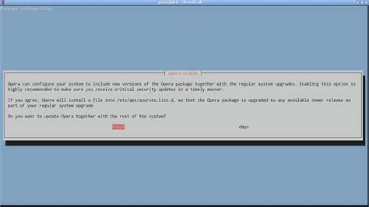 Installing Opera browser on Ubuntu 16.04