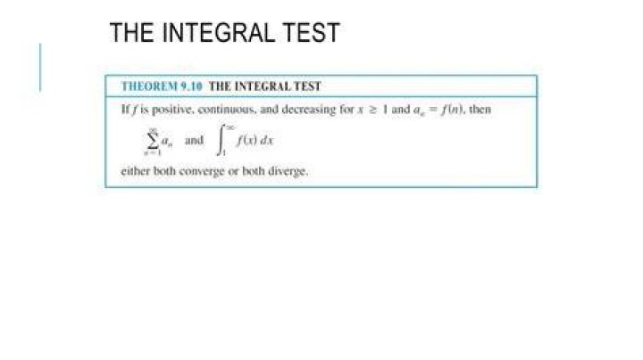 integral test