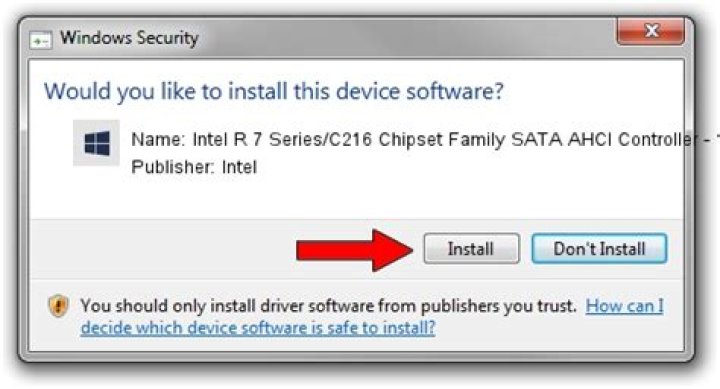 Intel AHCI Controller Driver in Device Manager