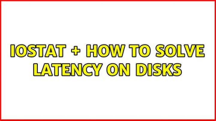 iostat + how to solve latency on disks