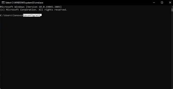 ipconfig/all