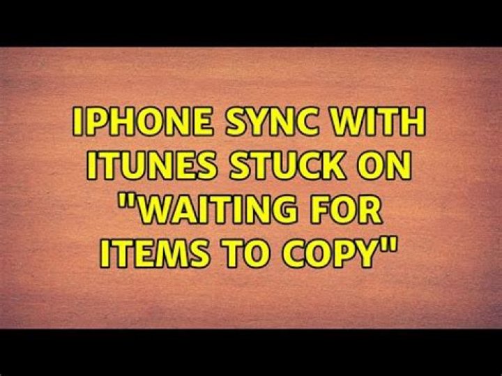 iPhone sync with iTunes stuck on 