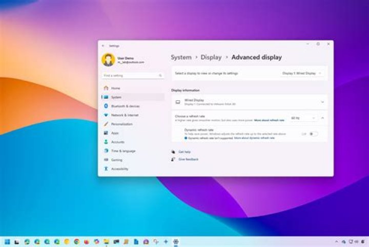 Is a way to quickly set screen refresh rate