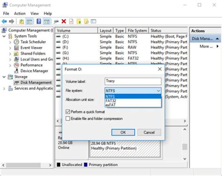 Is it possible to create an exFAT partition on an external drive used to boot Windows?