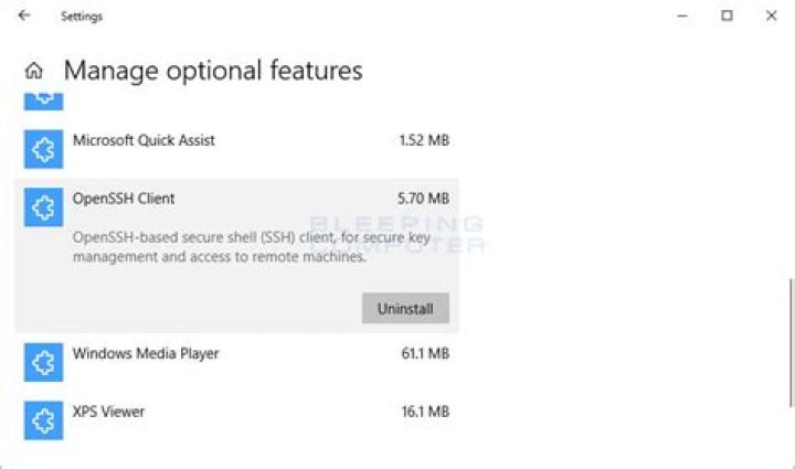 Is it possible to update the built-in OpenSSH Client in Windows 10?