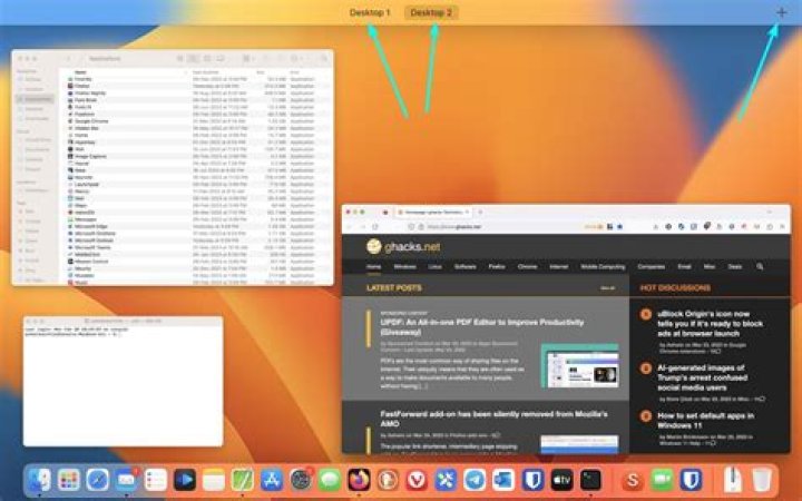 Is there a keyboard shortcut to cycle through all the applications in mission control in macOS?