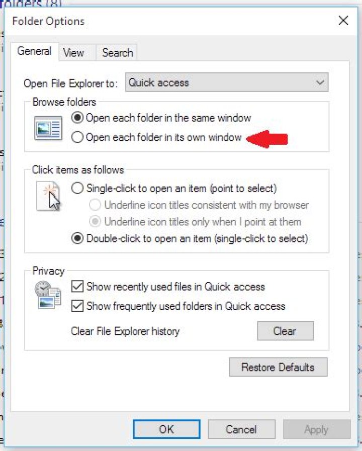 Is there a shortcut to open folders up in a new window?
