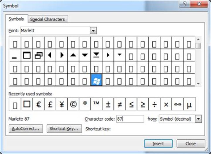 Is there a unicode character for the Windows key?