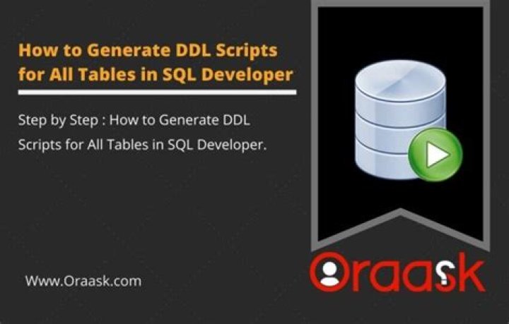 Is there any way to generate DDL SQL statements from database?