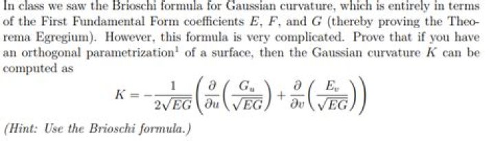 Is valid the Brioschi Formula of Gaussian curvature in $R^n$?