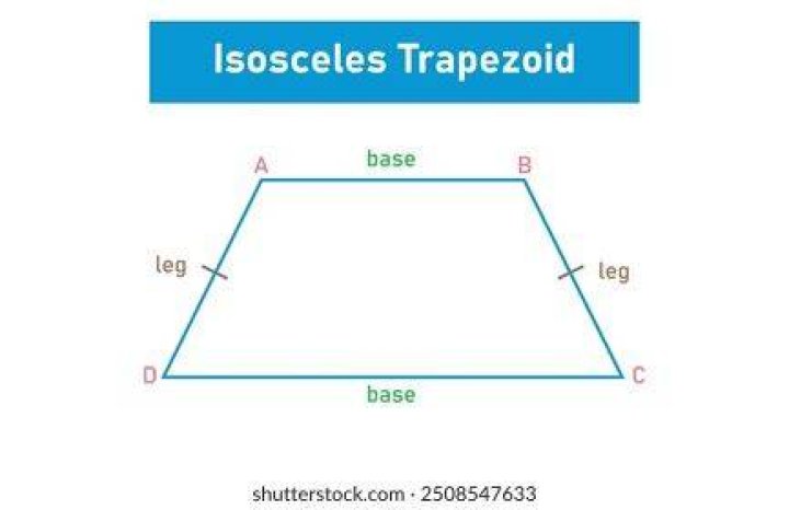 isosceles trapezoid with corners labelled A, B, C, D
