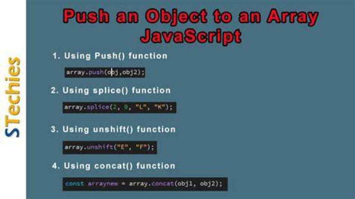 Javascript Object push() function