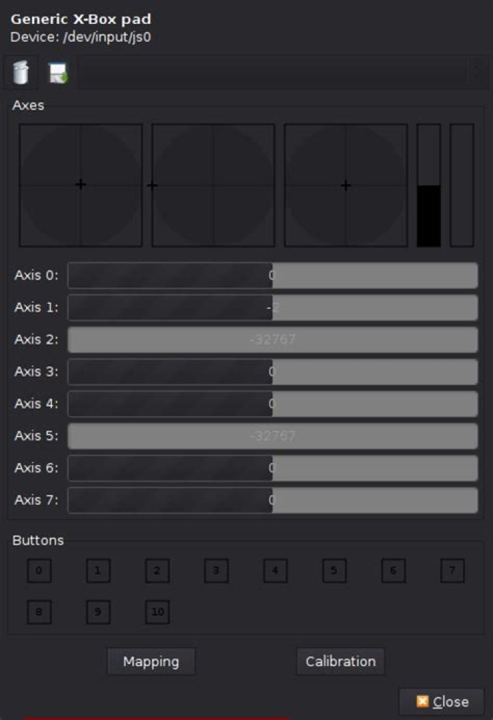 jscal controller and joystick button mapping for mupen linux