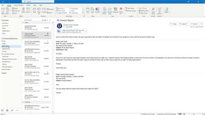 Keyboard shortcut for sent mail folder