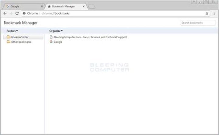 Keyboard shortcut to open bookmark manager in Chrome 6?