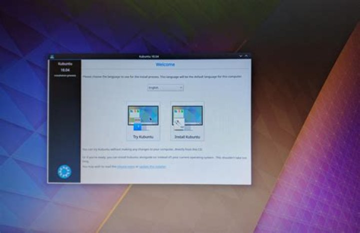 Kubuntu choice screen