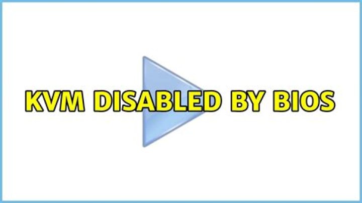 KVM disabled by BIOS