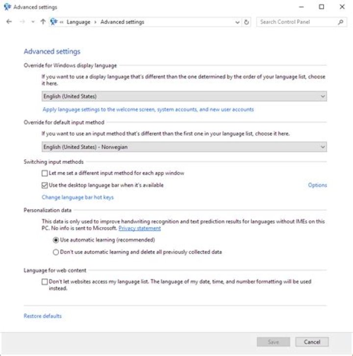 language toggle popup