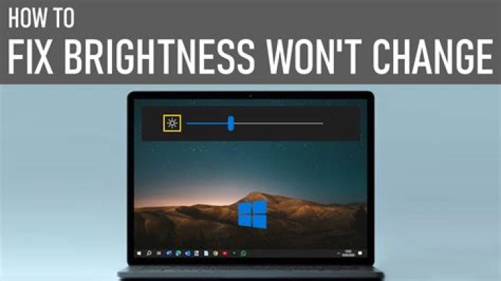 Laptop brightness does not change