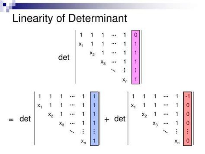 linearity of determinant