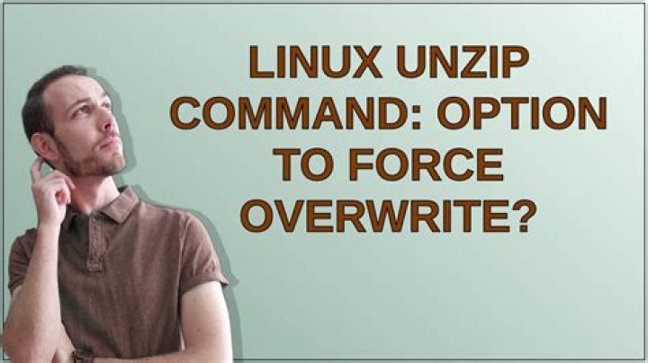 Linux unzip command: Option to force overwrite?
