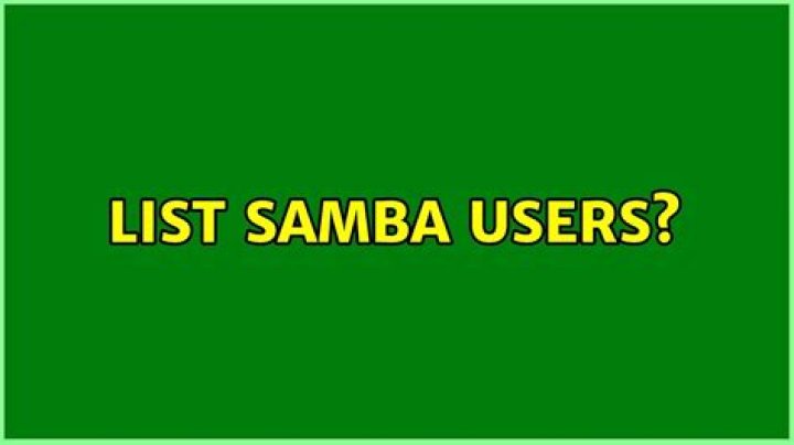 List Samba users?