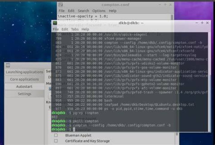 lxterminal with transparency