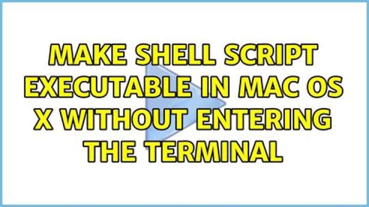 Make shell script executable in Mac os x without entering the terminal
